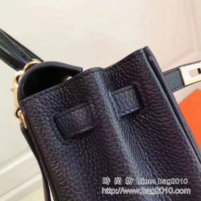 愛馬仕Hermes 荔枝紋頭層牛皮凱莉包 可手提肩背 0AM1660